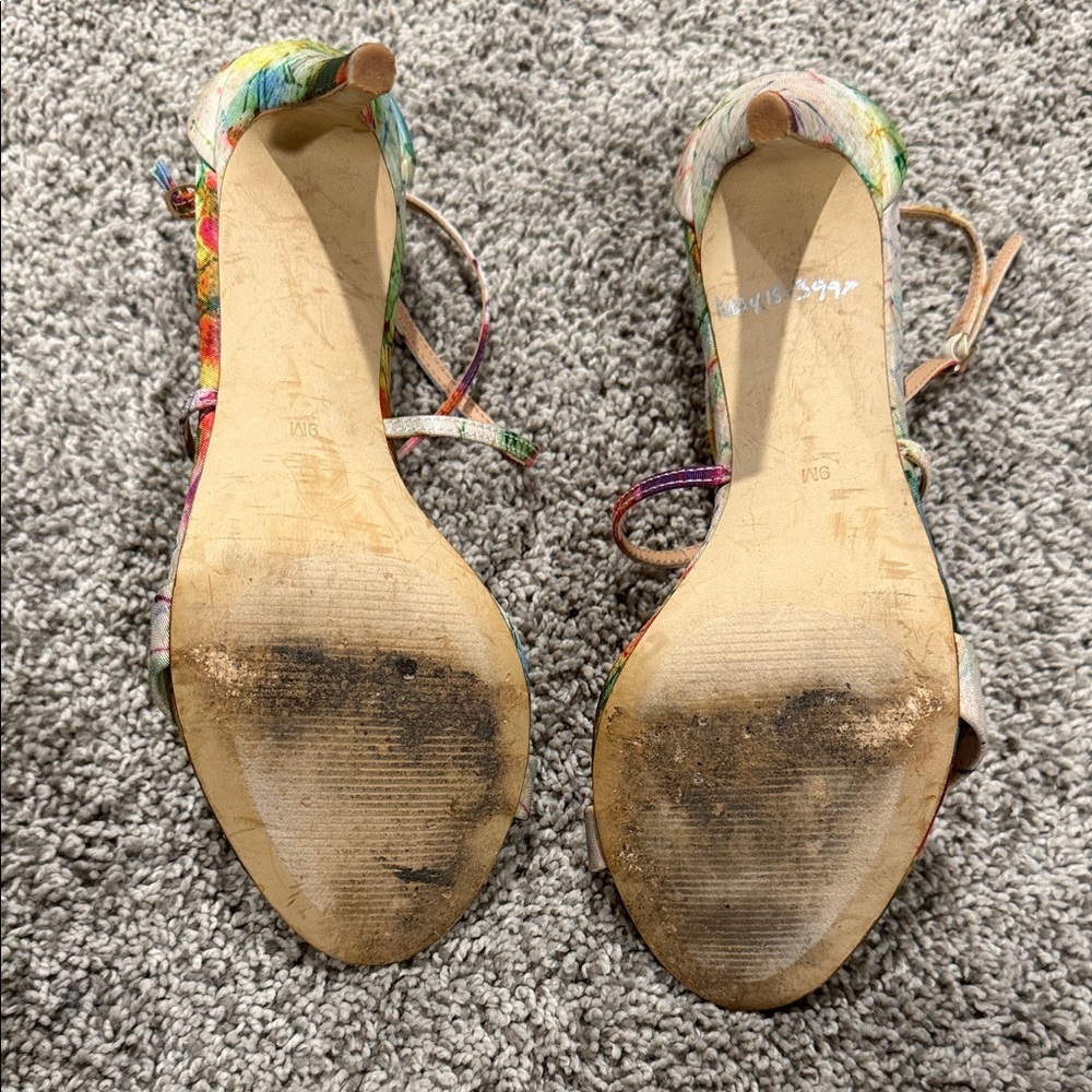 Steve Madden Multicolor Floral Strappy Heels - Picture 5 of 5